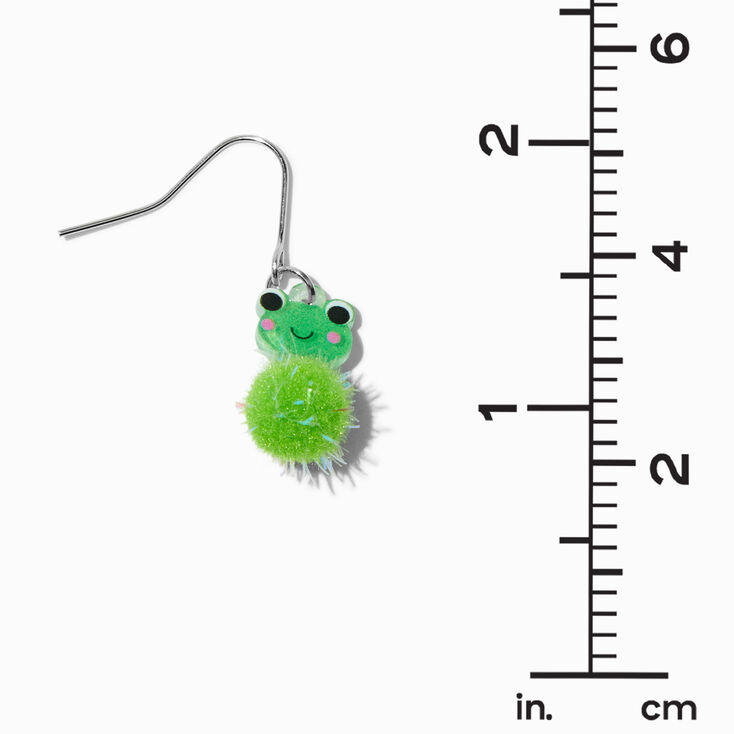 Pendantes et clous d&rsquo;oreilles aux designs vari&eacute;s petits animaux pompons - Lot de 6,