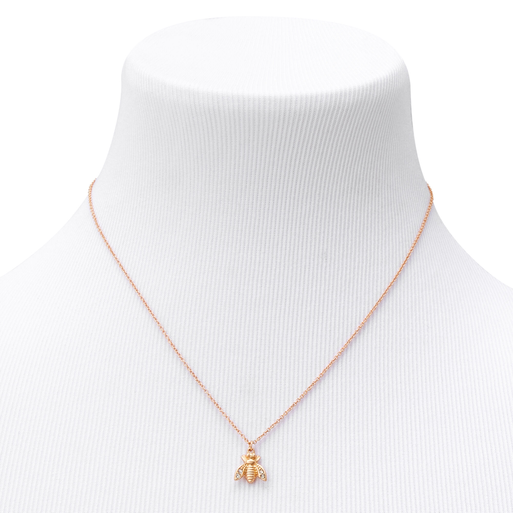Gold Bumblebee Pendant Necklace,