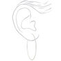 Silver 60MM Hammered Hoop Earrings,