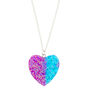 Collier &agrave; pendentif c&oelig;ur holographique,