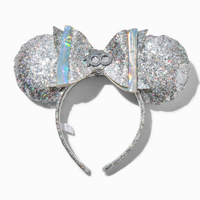 Disney 100 Silver Minnie Mouse Ears Headband,