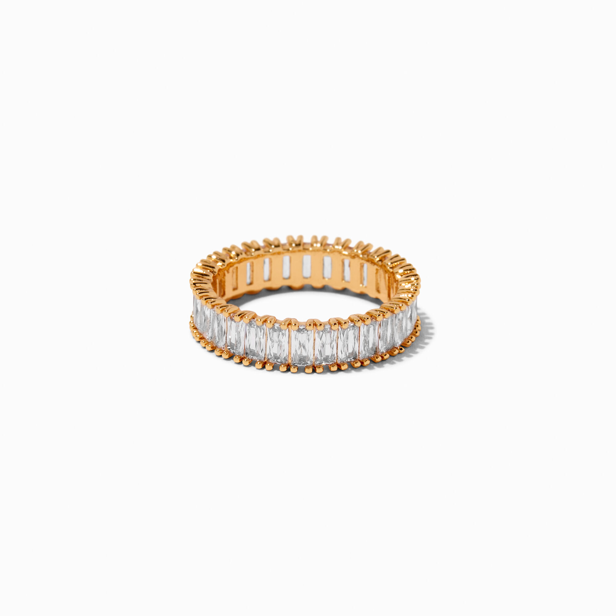 View C Luxe By Claires 18K Gold Plated Cubic Zirconia Eternity Ring Yellow information