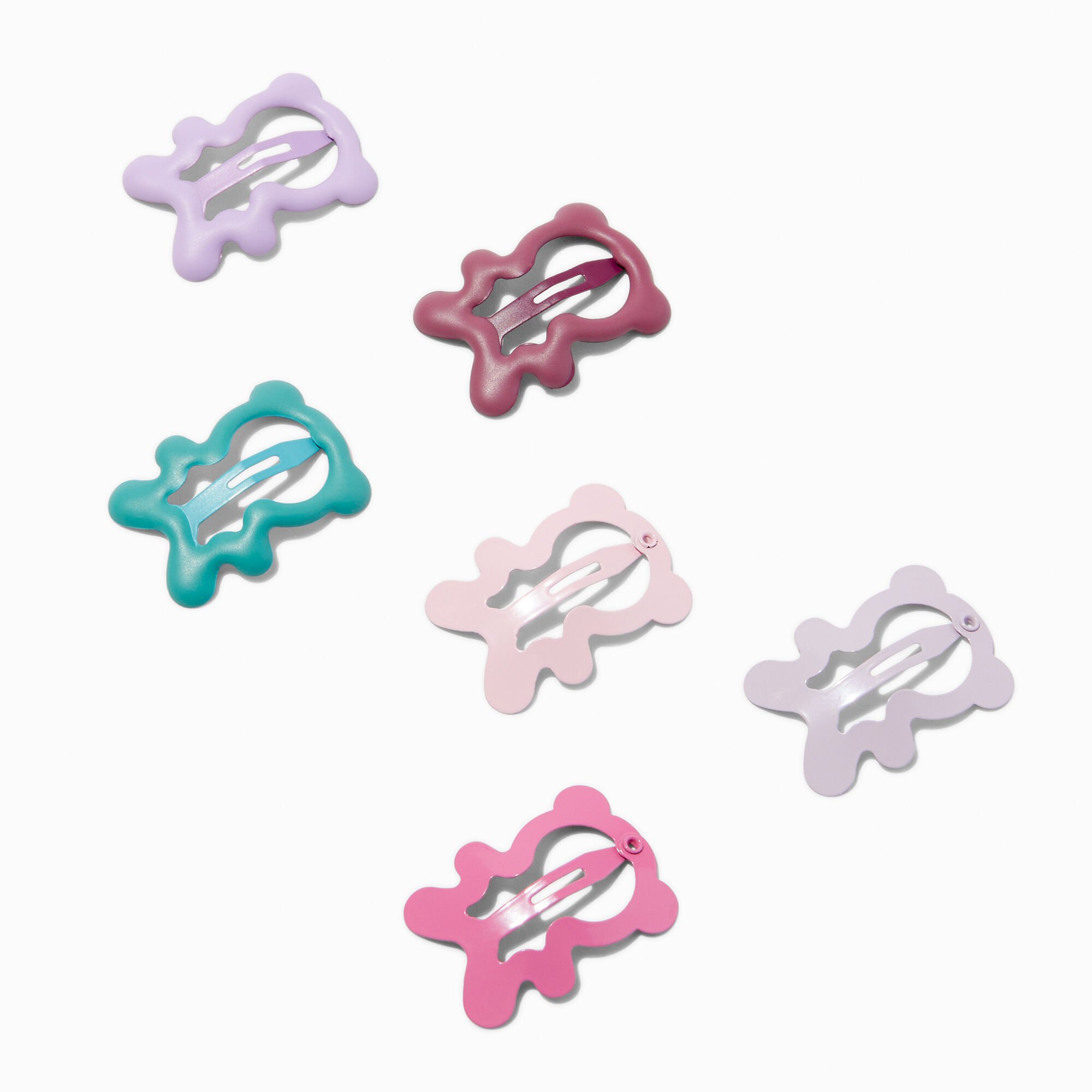 Claire's Club Bear Shaped Snap Hair Clips - 6 Pack,