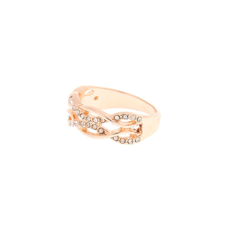 Rose Gold Double Woven Ring,