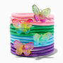 Holographic Rainbow Butterfly Hair Ties - 12 Pack,