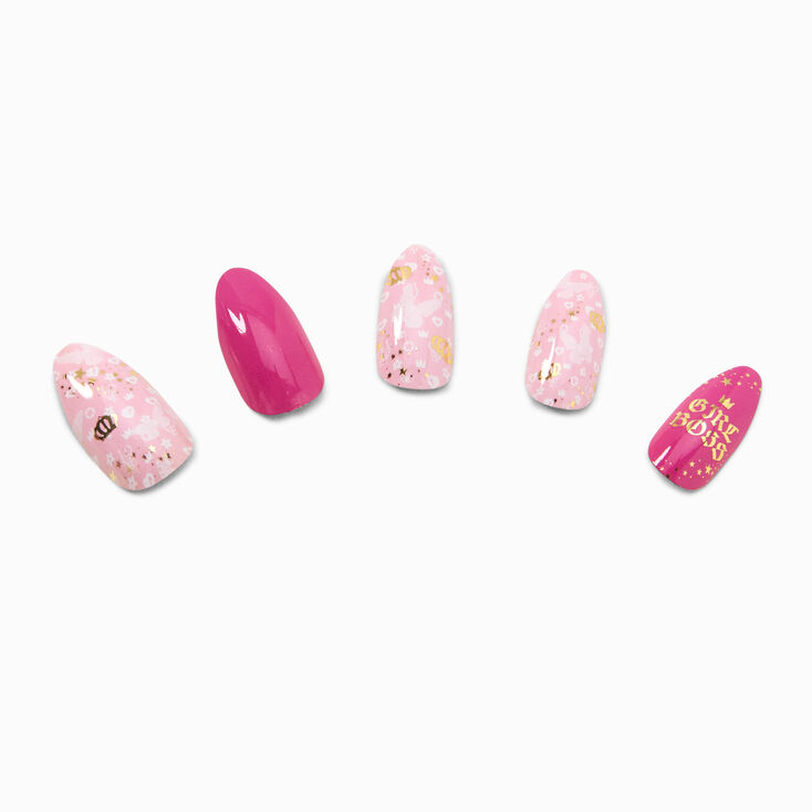 Pink Status Stiletto Vegan Faux Nail Set - 24 Pack,