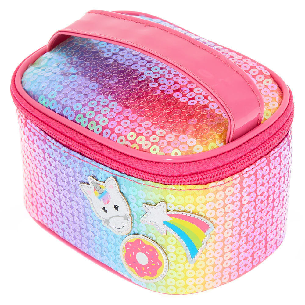 Trousse de maquillage licorne arc-en-ciel du Claire's Club,