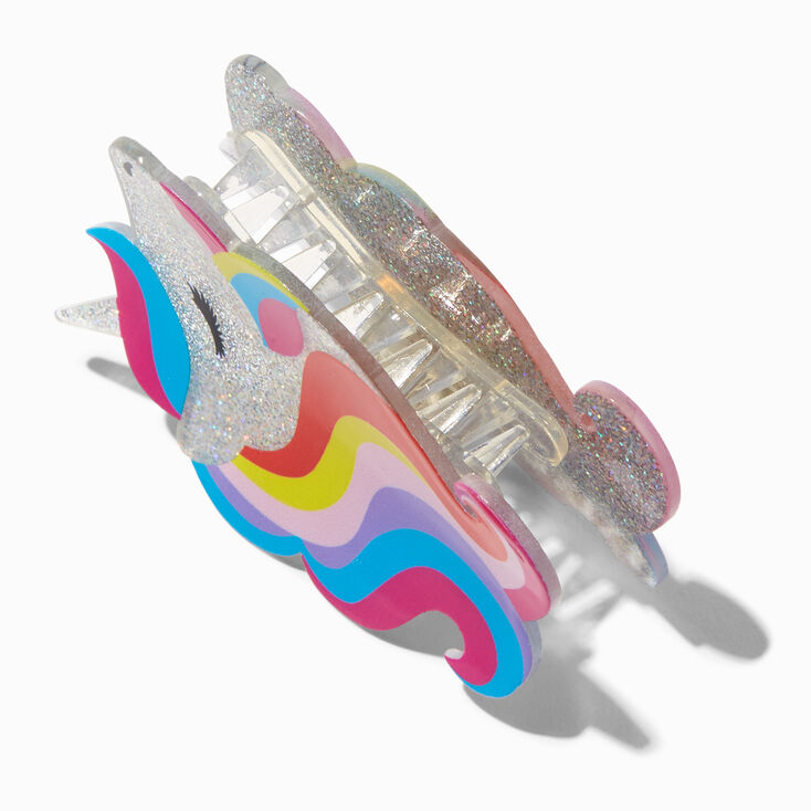 Glitter Rainbow Unicorn Hair Claw,