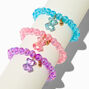 Initial Charm Glitter Pen - Pink, K,