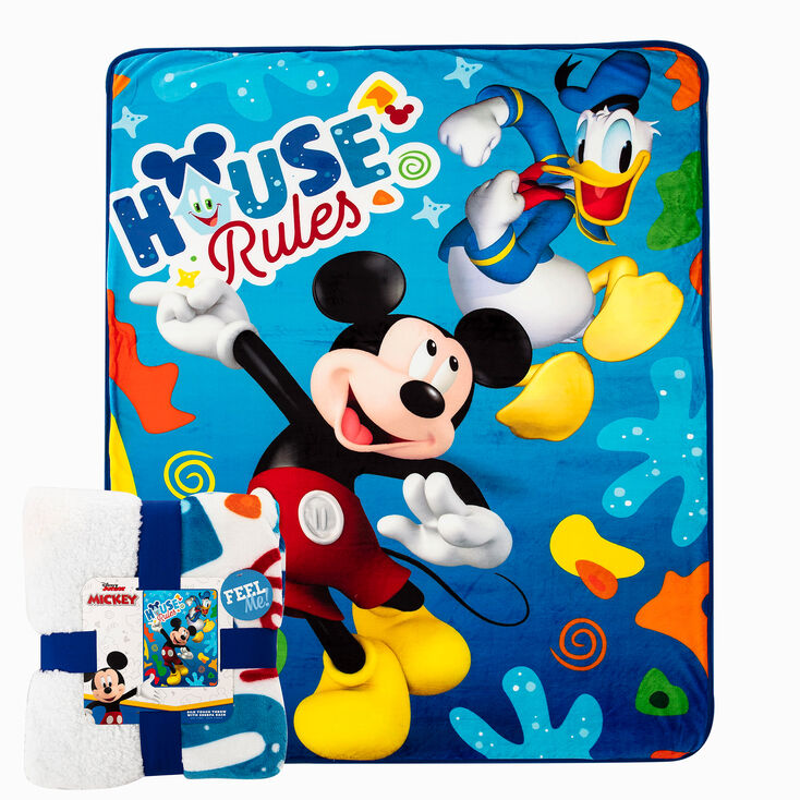 Disney Mickey Mouse Oversized Silk Touch Sherpa Throw Blanket,