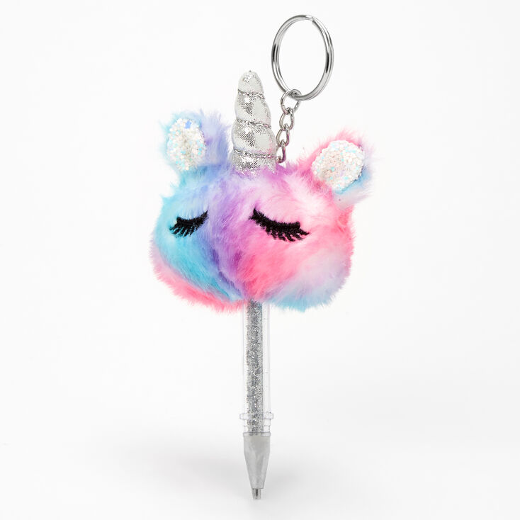 Rainbow Unicorn Mini Keychain Pen,