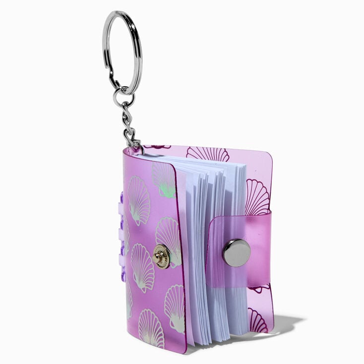Holographic Seashell Mini Diary Keychain