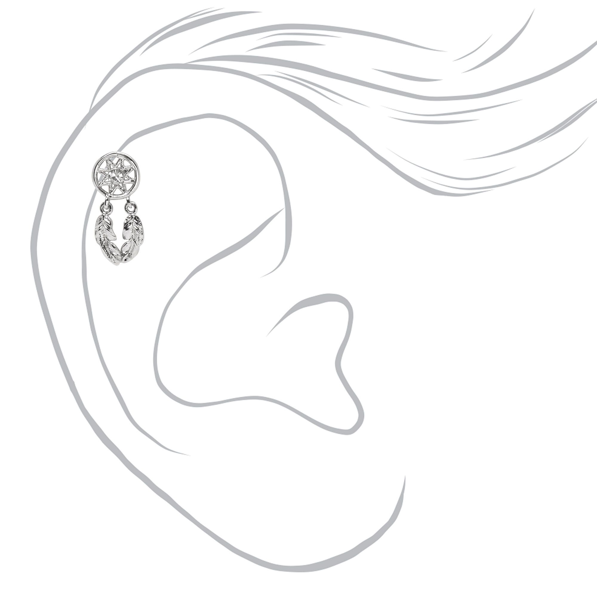 Silver 16G Dreamcatcher Cartilage Earrings - 3 Pack,