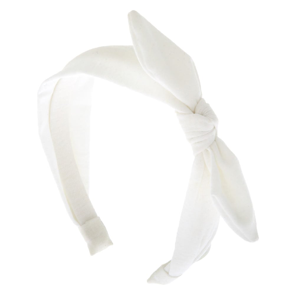 Knotted outlet bow headband