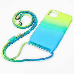 Neon Ombre Phone Case with Strap - Fits iPhone 11,
