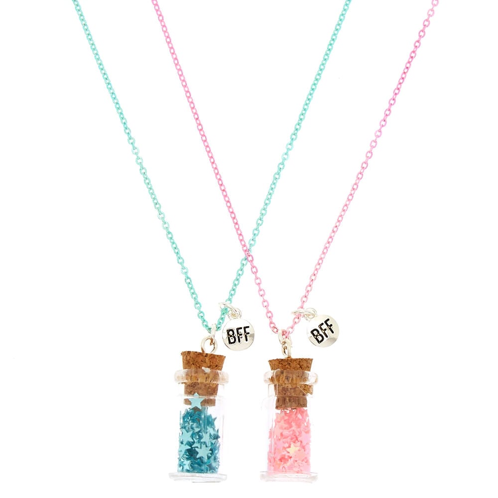 Best Friends Star Confetti Pendant Necklaces 2 Pack