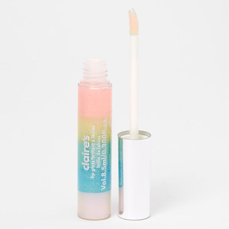 Pastel Rainbow Lip Gloss Tube - Bubblegum,
