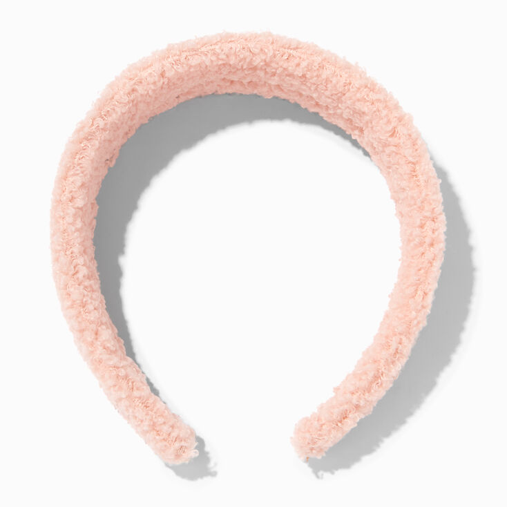 Pink Sherpa Mushroomcat Headband,