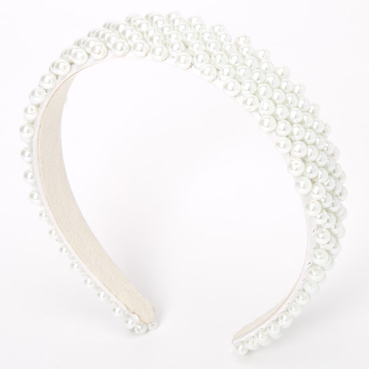 Pearl Statement Headband - White,