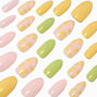 Lemon Stiletto Vegan Faux Nail Set - 24 Pack,