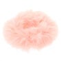 Chouchou en fausse fourrure rose tendre,