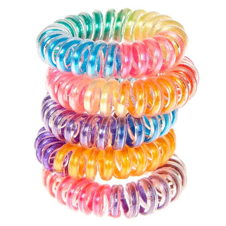 5 Pack Coil Rainbow Bracelets 	,