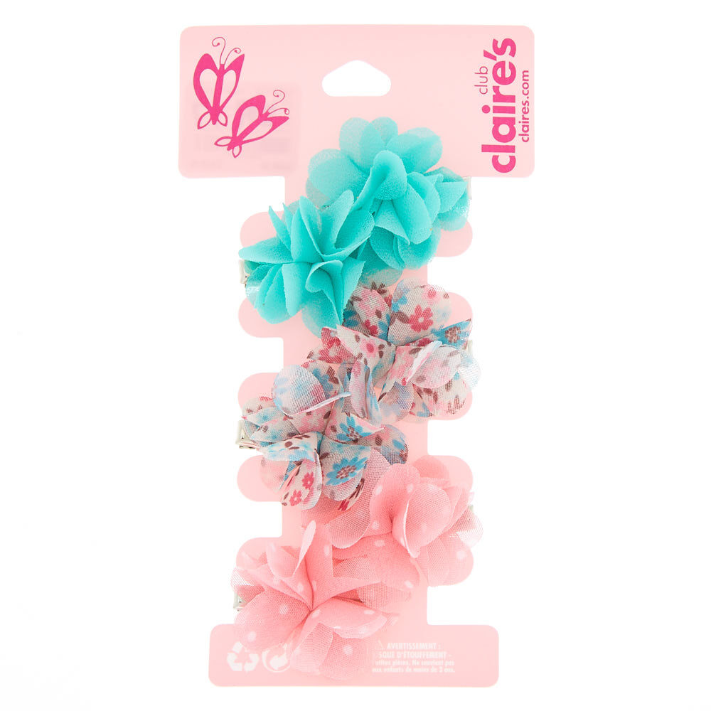 Flower hair shop clips claire's