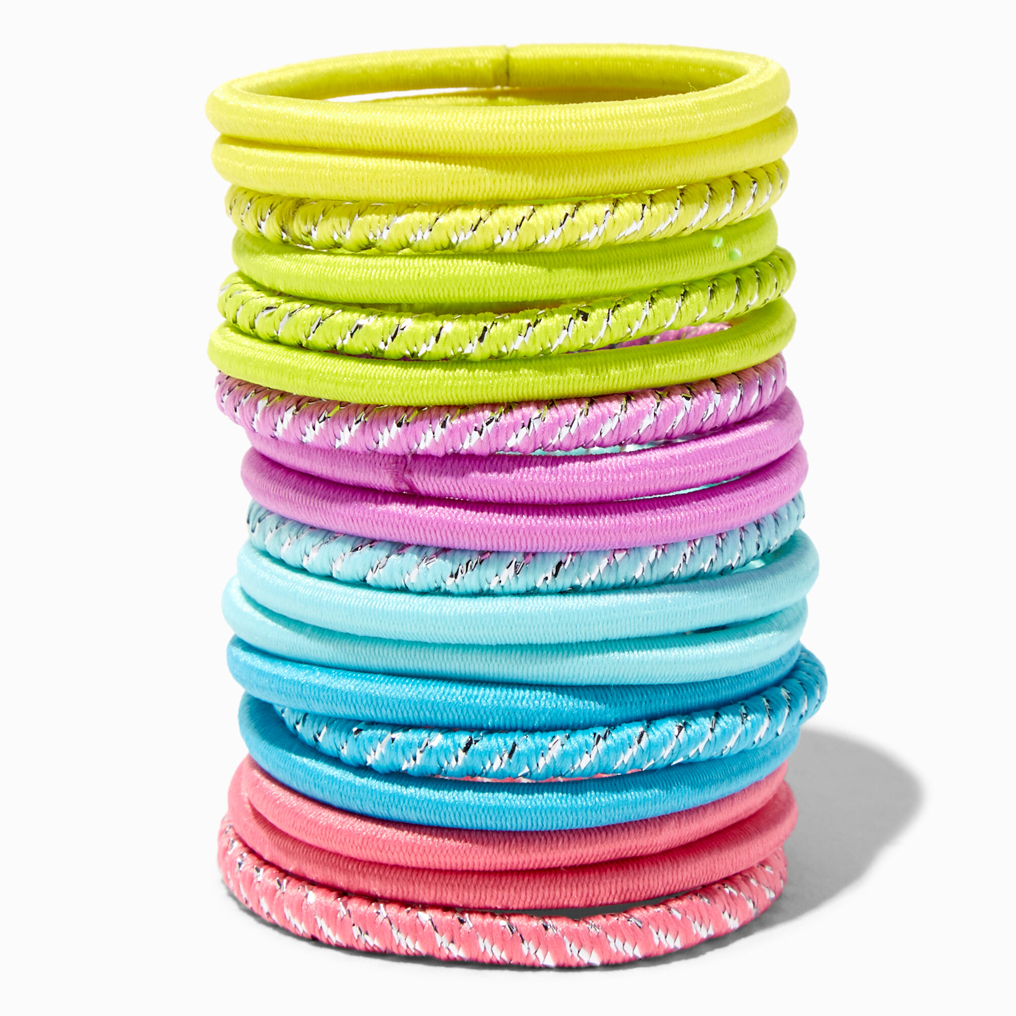 Claire's Club Sea Lurex Hair Ties - 18 Pack,