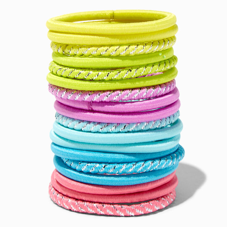 Claire&#39;s Club Sea Lurex Hair Ties - 18 Pack,