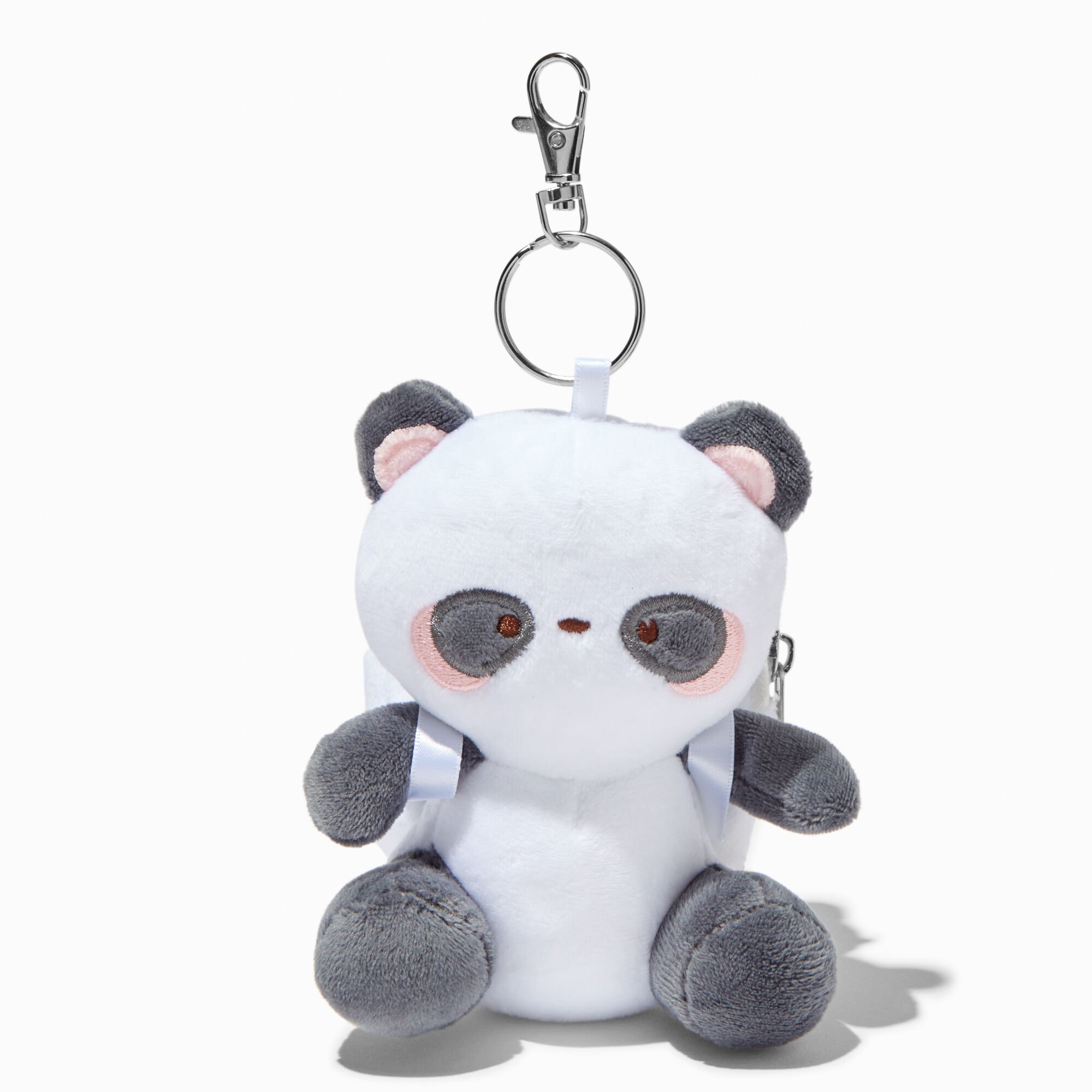 View Claires Panda Furry Mini Backpack Keyring information