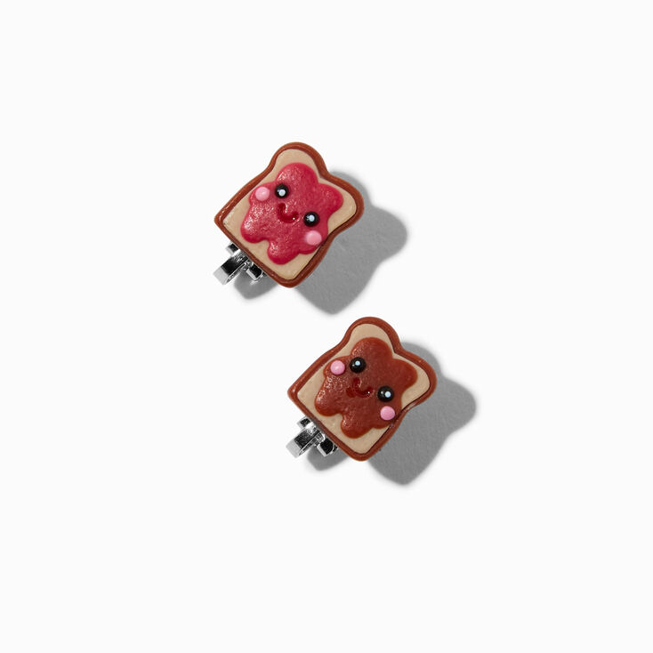 PB&amp;J 0.5&quot;Clip-On Stud Earrings,