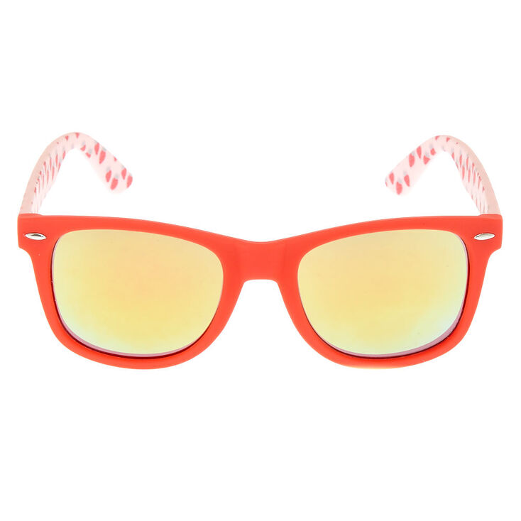 Red Strawberry Print Sunglasses,