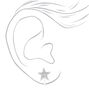 Silver-tone Star Clip On Earrings,