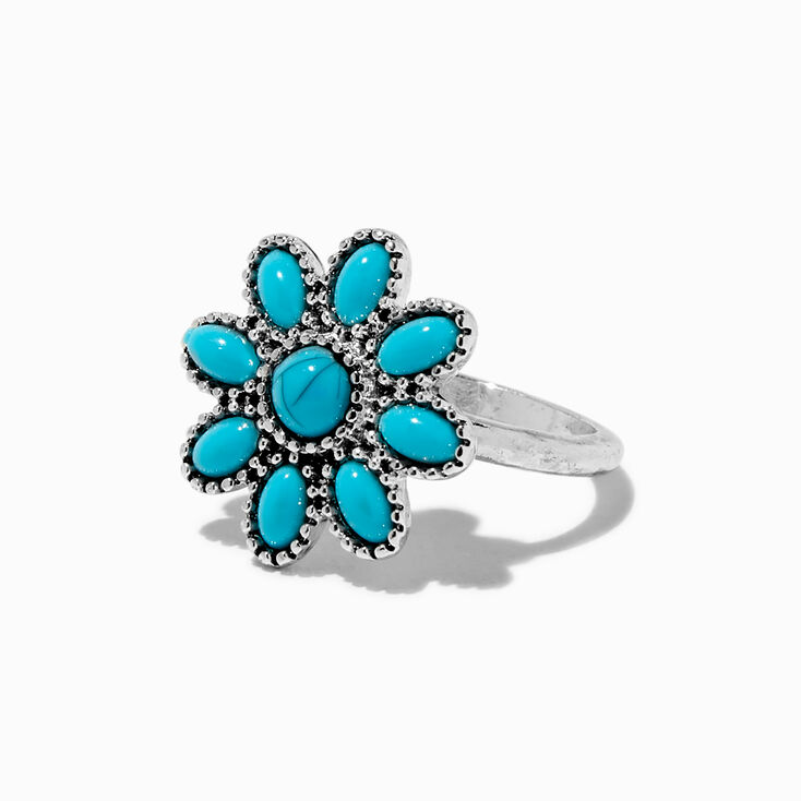Turquoise Cowgirl Rings - 5 Pack,