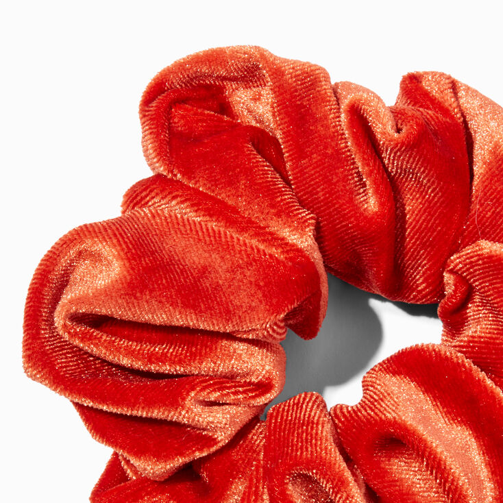Medium Copper Velvet Hair Scrunchie,