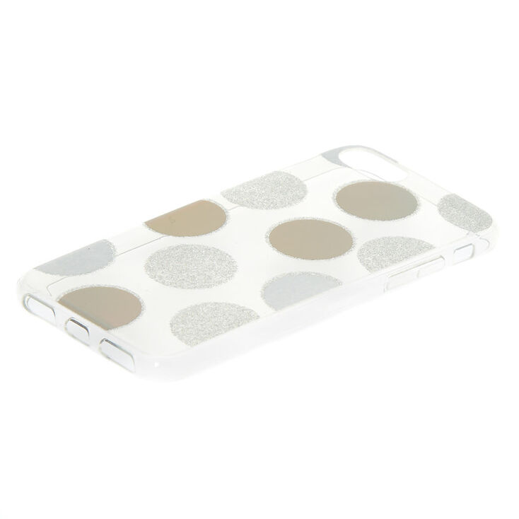 Silver Glitter Polka Dot Phone Case - Fits iPhone 6/7/8,