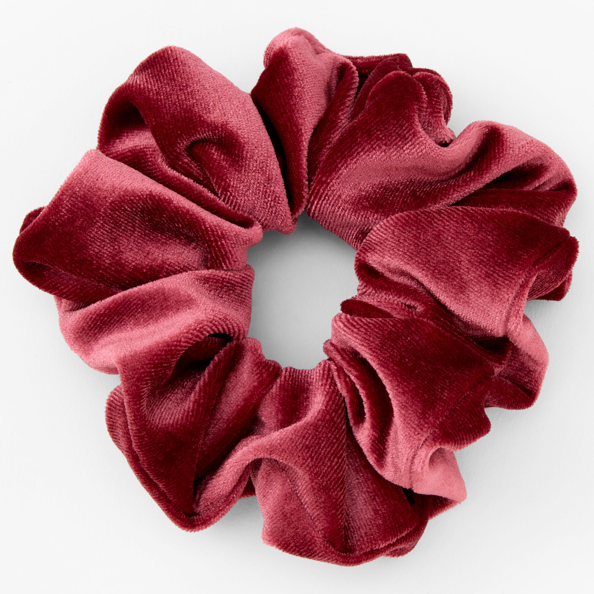 View Claires Medium Velvet Hair Scrunchie Pink information