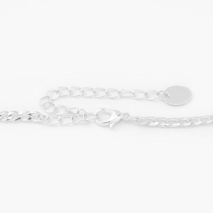 Silver Mixed Media Beaded Pearl Choker Necklace,