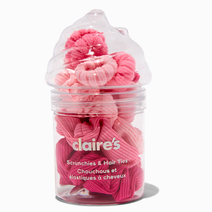Pink Ice Cream Hair Ties &amp; Scrunchies - 12 Pack,