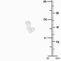 Silver-tone Cubic Zirconia Heart Clip-On Earrings - 3 Pack,
