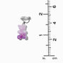 Purple Glitter Color-Changing Gummy Bears&reg; 0.5&quot; Clip-On Earrings,