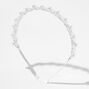 Silver Pearl Cluster Beaded Headband,