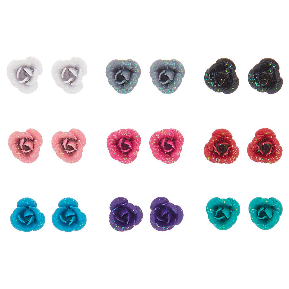 Claire's rose earrings top