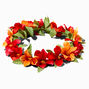 Couronne de fleurs d&rsquo;hibiscus orange et rouge,