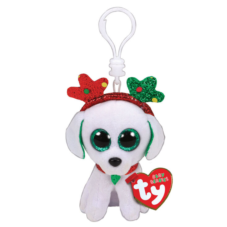 Ty Beanie Boo Sugar the Dog Keyring Clip,
