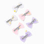Claire&#39;s Club Chiffon Daisy Hair Bow Clips - 6 Pack,