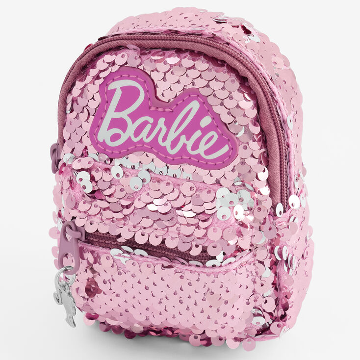 Porte-cl&eacute;s mini sac &agrave; dos &agrave; paillettes Barbie&trade; - Rose,