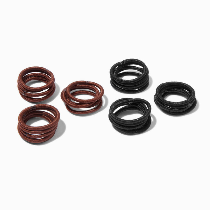 Brown &amp; Black Hair Ties - 3o Pack,