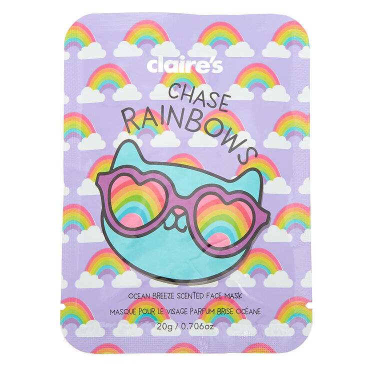 Claire's Masque pour le visage Cam la chatte de Chasing Rainbows, parfum brise océane
