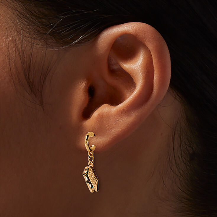 Gold-tone Crystal S&#39;mores Earring Stackables Set - 3 Pack,
